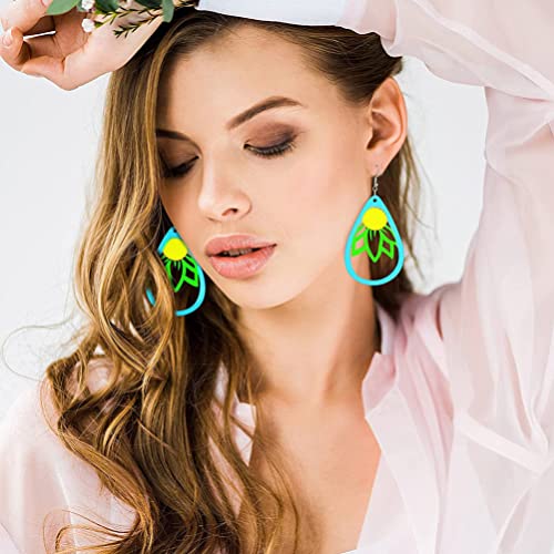 EXCEART 1 Set Wooden Earrings Earring findings Unfinished Wooden Earring Making kit Ear Ringing Making kit Earring Studs for Jewelry Making Wooden EXCEART