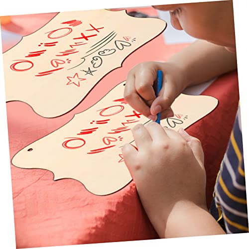 MAGICLULU 24 Pcs Shaped Wood Chips Blank Wall Signs for Crafts Blank Hanging Sign Unfinished Wood Sign Unfinished Welcome Sign DIY Wood Pallet Sign MAGICLULU