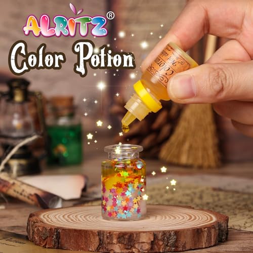 Alritz Mystery Potions Kit for Kids, 20 Magic Mix Witch Potion Bottles, Happy Christmas Decorations Pumpkin Table Craft Toys for Boys & Girls Age 6 7 Alritz