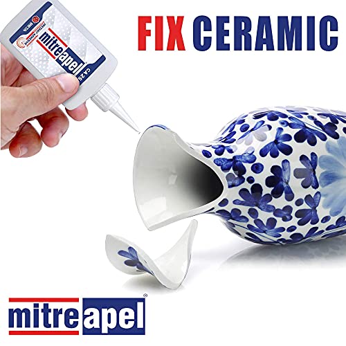 MITREAPEL CA Glue with Activator (2 x 0.80 oz - 2 x 3.30 fl oz.) - CA Glue for Woodworking - Cyanoacrylate Glue and Activator Spray - Crazy Glue, Mitreapel
