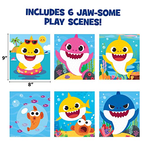 Baby Shark 3D Mosaic Stickers by Horizon Group USA, Decorate a Activity Book with Over 300 Foam Stickers, Create Your Own 3D Sticker Art, 3D Baby Shark