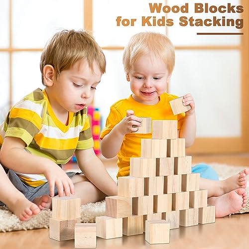 Barydat 300 Piece 1 Inch Wooden Cube Unfinished Wooden Craft Cube Natural Blank Wooden Block for Craft Wood Square Block Cube Craft Wood Craft Supply Barydat