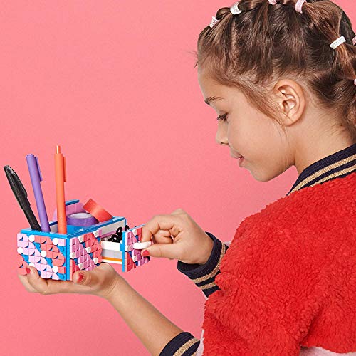 LEGO DOTS Desk Organizer 41907 DIY Craft Decorations Kit for Kids who Like Designing and Redesigning Their Own Room Decor Items to Use, Makes a Fun LEGO