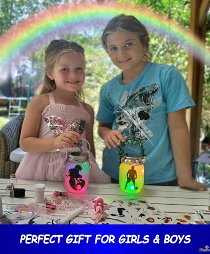 Make Your Own Sports Night Light Lantern Jar Arts & Crafts For Boys And Girls, Football, Soccer, Basketball, Tennis & Baseball Gifts For Kids, DIY 2Pepers