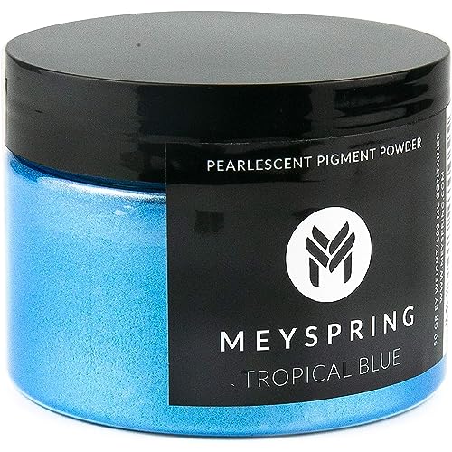 MEYSPRING Tropical Blue Epoxy Resin Color Pigment - 50 Grams - Great for Resin Art, Epoxy Resin, and UV Resin - Mica Powder for Epoxy Resin MEYSPRING