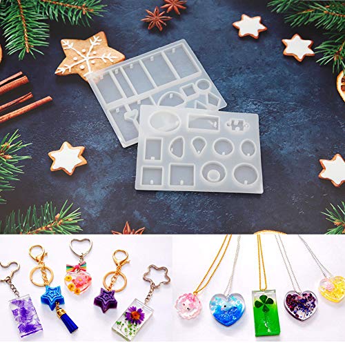 EuTengHao 229Pcs DIY Jewelry Casting Molds Tools Set More Than 120 Designs Contains 8 Silicone Jewelry Resin with 70 Designs,1 Earring Molds with 25 EuTengHao