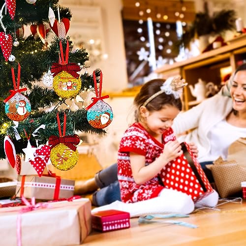 6pcs Christmas Resin Molds Silicone, 3 Designs Soft Christmas Pendant Mold with Hole Christmas Ornament Resin Molds for DIY Crafts Jewelry Making BOXOB