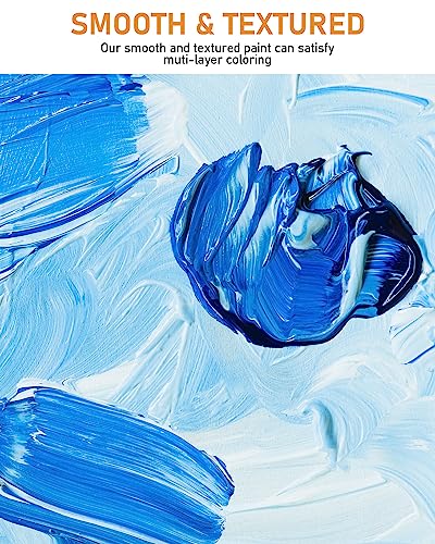 Nicpro 14 Colors Large Bulk Acrylic Paint Set (33.8 oz, 1000 ml) Rich Art Painting Supplies, Non Toxic for Multi Surface Canvas Wood Leather Fabric Nicpro