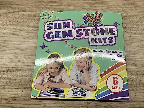Window Suncatcher Gem Art Diamond Painting Kits for Kids - Fun Arts & Crafts 6 Sheets Flowers Gem Art Painting Kits by Numbers for Girl, Birthday atydkug