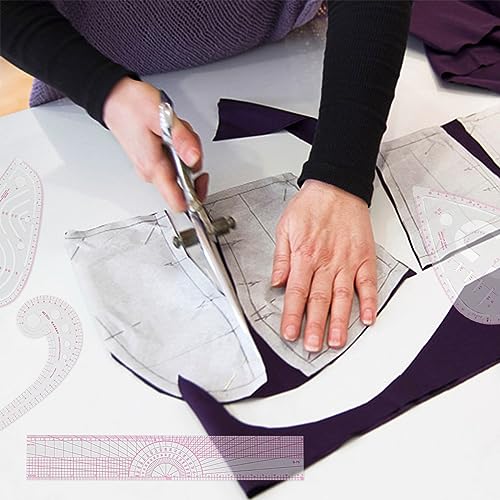 9 Styles Clear Metric Sewing Ruler Set, Plastic Sew French Curve Ruler for Designers, Pattern Maker, Sewing Templates Tenalleys