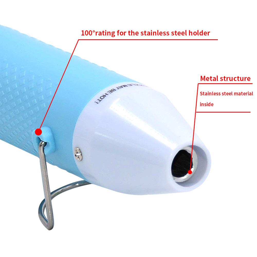 Heat Gun,mofa Embossing Mini Heat Gun,Hot Air Gun For Craft with Stand For DIY Embossing And Acrylic Paint Dryer,Multi-Purpose Electric Heating mofa