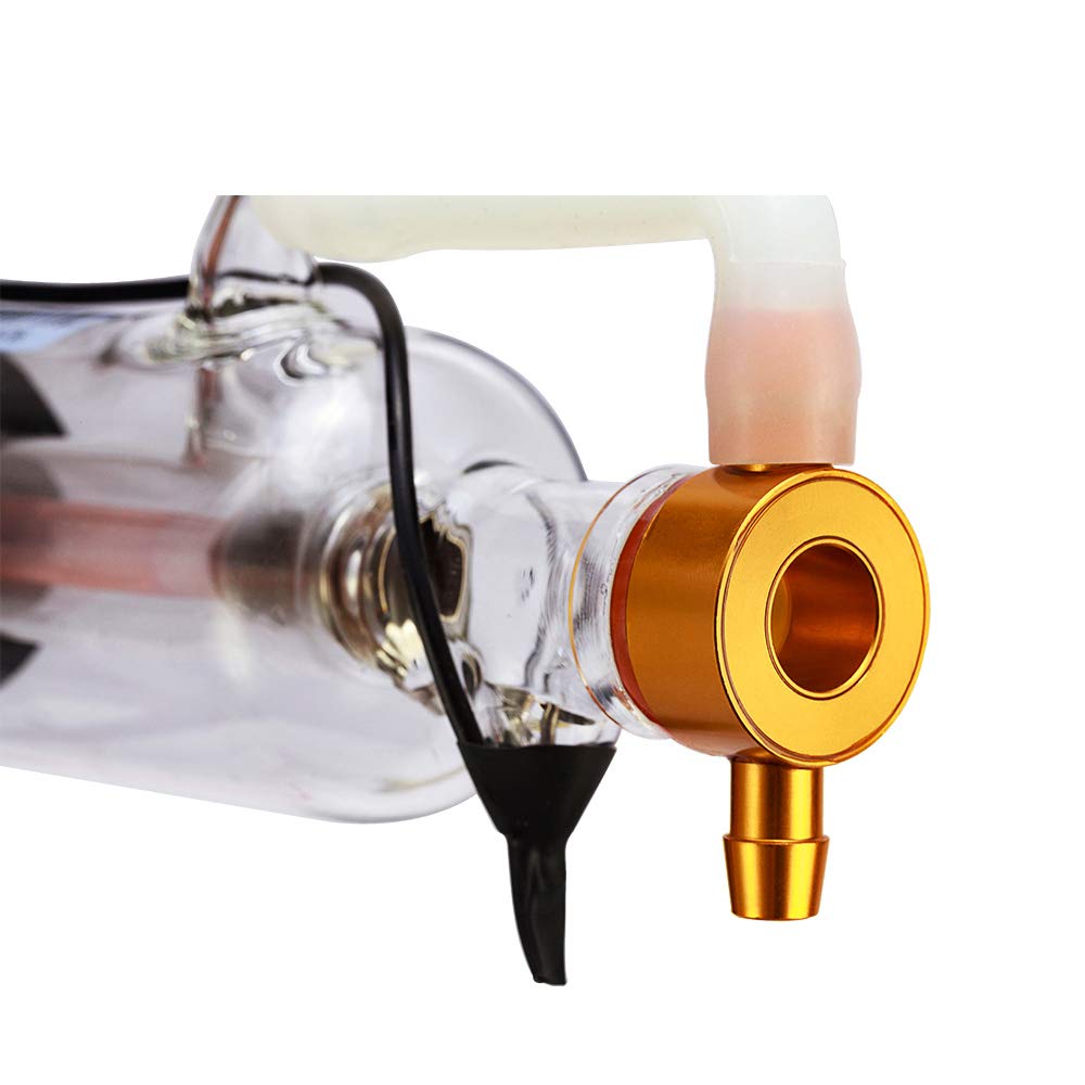 Cloudray 50W Laser Tube 850mm Dia.50mm,CO2 Laser Tube 50W,Cable Preconnected with Coating,50 Watt C02 Laser Tube With Metal Head(CR45 45-50W) Cloudray