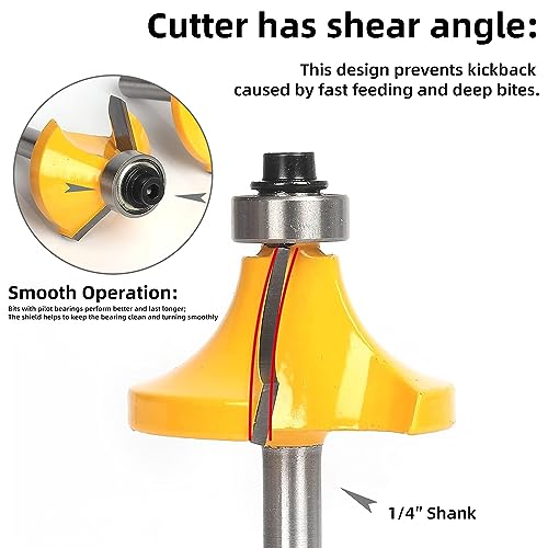 TOOLDO Router Bit Set 35 Pcs 1/4 inch Shank, Professional Router Bit Kit for DIY, Woodworking Project, High Grade TOOLDO