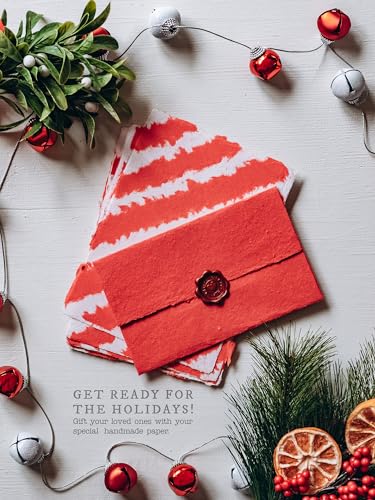 Waterproof Paper Making Screen Kit to Craft Your Own Handmade A5 Paper: Wood Deckle, Mesh Screen, Plastic Grid, Confetti, Sponge, 4 Couch Felts & Su Jae Paper