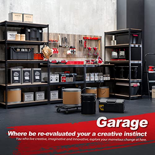 HOMEDANT Z-beam 5-Tier Laminated Heavy Duty Metal Shelving Unit Adjustable Garage Storage Utility Rack Shelves Organization Multipurpose Shelf HOMEDANT