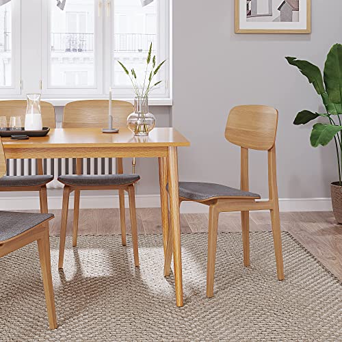 Panana Modern Dining Table 47 Inch Kitchen Table with Solid Wood Leg Oak Finish Dinner Table Dining Room Home Furniture Natural Panana