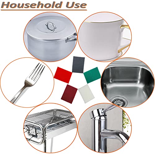 Tonmp 15 Pack 6 x 9 Inch Hand Pads Coarse Medium Fine Superfine 5 Different Specifications Assortment General Purpose Scouring Pad Ideal for Garden Tonmp