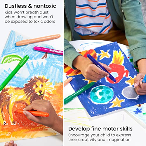 ARTEZA Kids Gel Crayons, 16 Count, Twistable and Washable Jumbo Crayons, School Supplies for Classrooms, Students, and Teachers ARTEZA