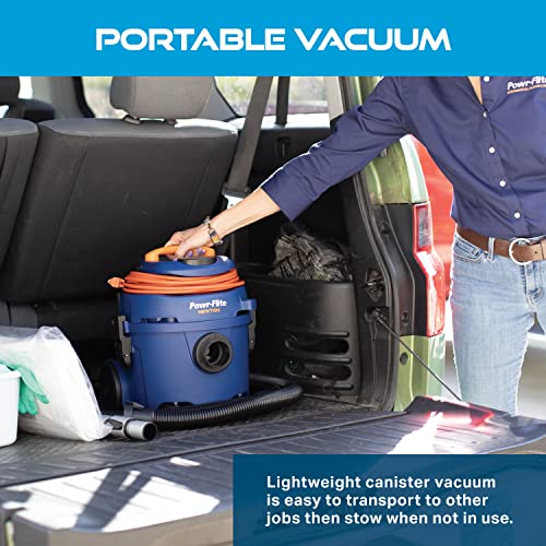 Powr-Flite Newton Compact Vacuum Cleaner Canister with HEPA Filtration, Portable Vacuum for Hardwood Floors and Rugs, PV610-Q10-U Powr-Flite