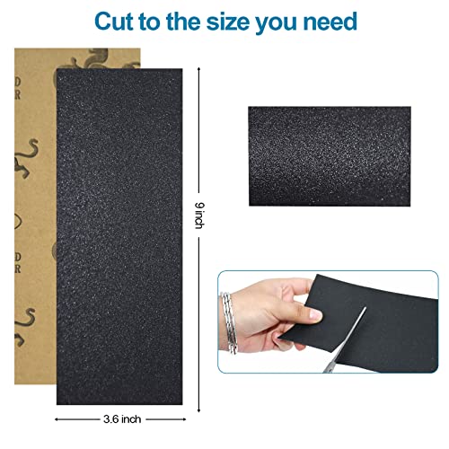 120 to 3000 Assorted Grit Sandpaper for Wood Furniture Finishing, Metal Sanding and Automotive Polishing, Dry or Wet Sanding, 9 x 3.6 Inch, 36-Sheet Miady