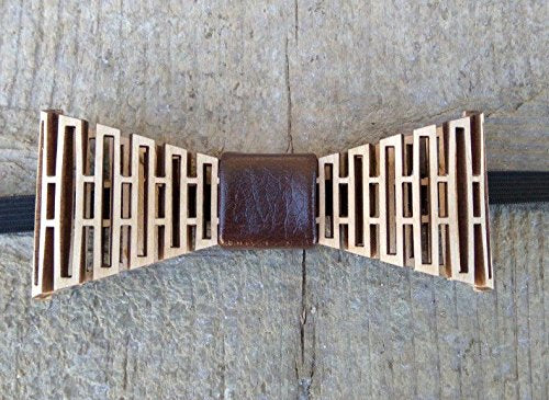 HatynkaUA Mens Wooden Bow Tie - 3D Unique Design Holiday Wedding Wood Bowtie- Necktie for Men HatynkaUA