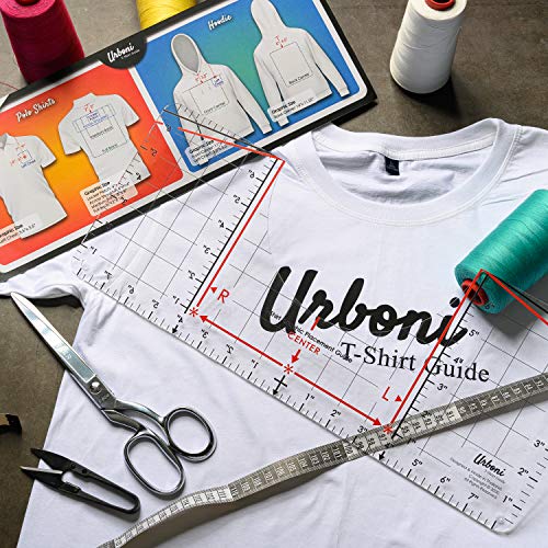 Tshirt Ruler Guide for Vinyl Alignment and Center Designs, T shirt Ruler Alignment Tool Placement for Heat Press and Cricut Urboni