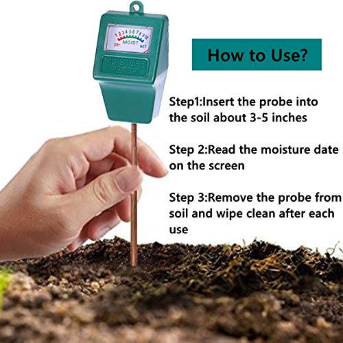 Hathdia Soil Moisture Meter,Plant Hygrometer Moisture Sensor Plant Water Monitor for Potted Plants,Garden,Farm, Lawn(No Battery Needed) Hathdia