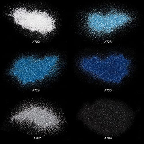 Arteza Fine Glitter Set, 6 x 2-oz Bottles, Ocean-Toned Glitter for Resin, Glue, Acrylic Paint, Arts and Crafts Supplies for Creating DIY Projects and ARTEZA
