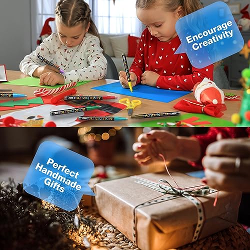 Acrylic Paint Pens Paint Markers Set of 18: Fine Point for Rock Painting Glass Wood Ceramic Fabric Metal Canvas Easter Eggs Pumpkin Kit, Drawing Art JR.WHITE