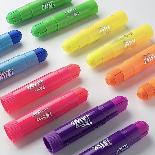 Idiy Tempera Paint Sticks (12 pack Neon Vibrant Colors)- Classroom School Supplies Arts & Crafts Projects, Draw & Paint on Wood, Paper, Ceramic, Idiy