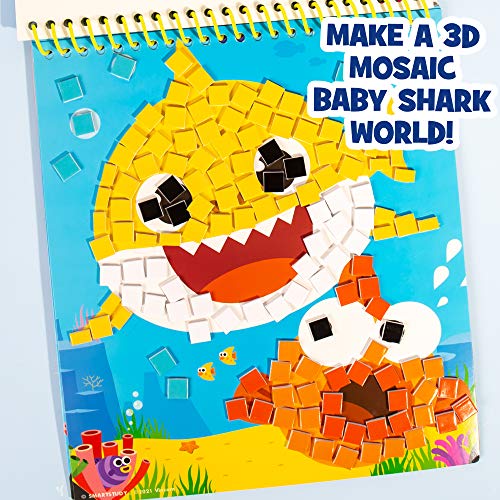 Baby Shark 3D Mosaic Stickers by Horizon Group USA, Decorate a Activity Book with Over 300 Foam Stickers, Create Your Own 3D Sticker Art, 3D Baby Shark