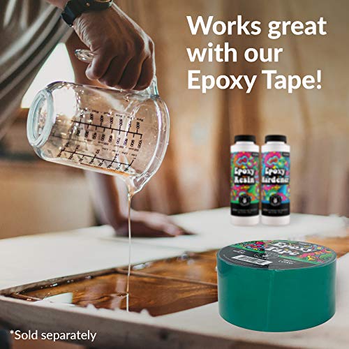 Crystal Clear Epoxy Resin 1/2 Gallon Kit 2 Part Epoxy Resin for Tumblers, Wood, Table Top, Countertop, Bar & Craft Art, Resin Molds Clear Casting HIPPIE CRAFTER