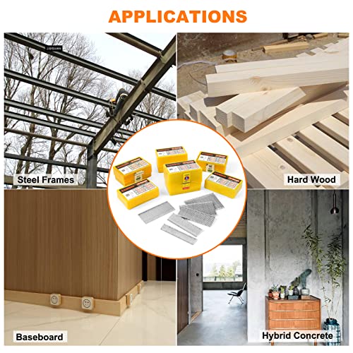 KAMSIN #ST64 14 Gauge Heavy Duty Pneumatic Concrete T Nailer Kit with 400 PCS Concrete T Nails, 1-Inch to 2-1/2-Inch Leg Air Power Concrete Nails Gun - WoodArtSupply