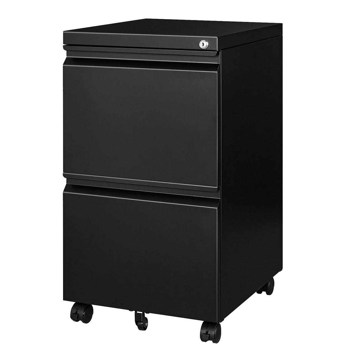 AFAIF 2 Drawer File Cabinet with Lock, Office File Cabinet, Under Desk Small File Cabinet for Home Office, Metal Rolling Vertical Filing Cabinet for AFAIF