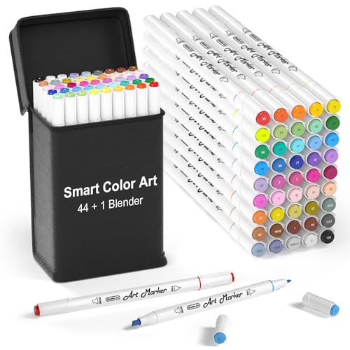  120 Colors Alcohol Markers Set, Dual Tips Blender Art