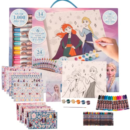 Disney Frozen Creative Coloring Canvas Painting and Activity Set for Kids, 1000+ pcs Innovative Designs