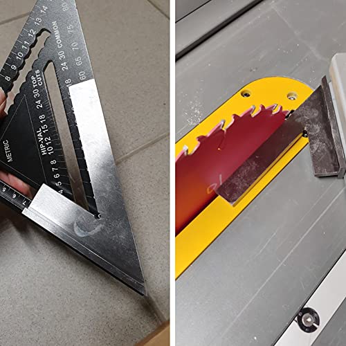 Boomgood 45 Degree Miter Square Machinist Engineer Square with Base DIN 875/2 Angle Ruler Hardened Steel 6x4 Inch, Silver ANGIEHAIE