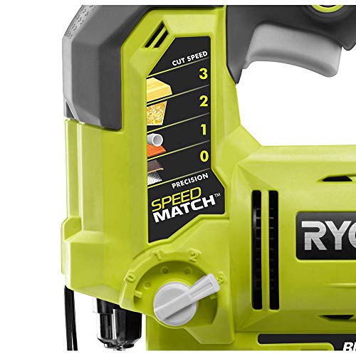 Ryobi P5231 18-Volt ONE+ Cordless Orbital T-Shaped 3,000 SPM Jig Saw with Adjustable Base (Tool-Only) (Non-Retail Packaging) RYOBI