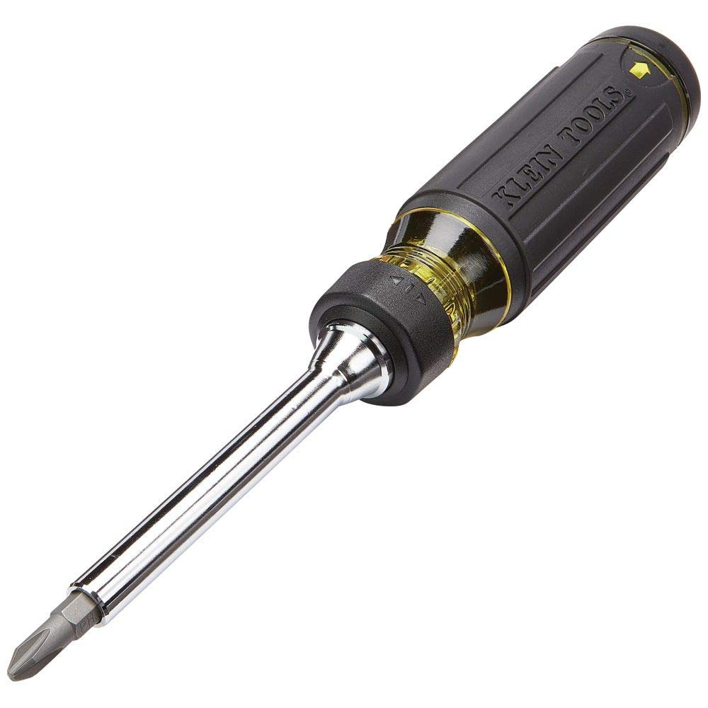 Klein Tools 32305 Multi-bit Ratcheting Screwdriver, 15-in-1 Tool with Phillips, Slotted, Square, Torx and Combo Bits and 1/4-Inch Nut Driver Klein Tools