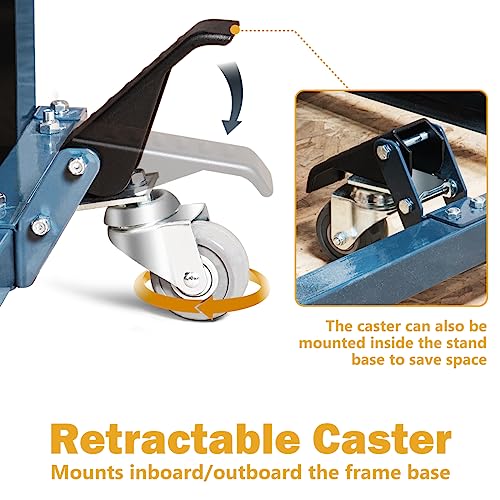 POWERTEC UT1008 Planer Stand with Wheels, 23-1/16" x 20-1/8" x 29.5" Melamine MDF Table Top, Multi-Purpose Storage Mobile Base for Woodworking POWERTEC