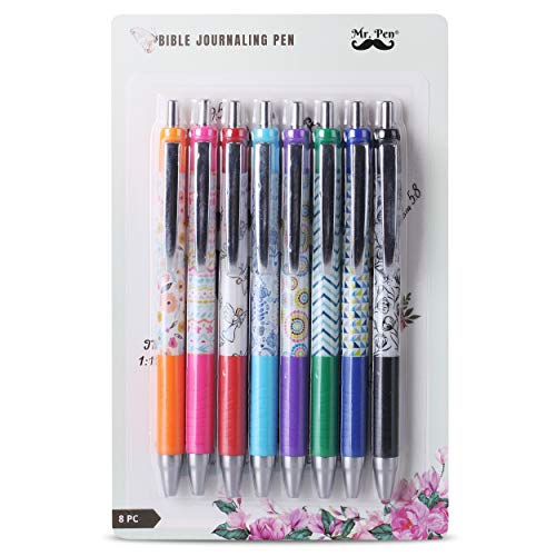 Mr. Pen- Bible Journaling Pens, 8 Pack, Assorted Color, Bible Pens, Bible Pens No Bleed Through, Bible Pens No Bleed, No Bleed Pens for Bible, Pens