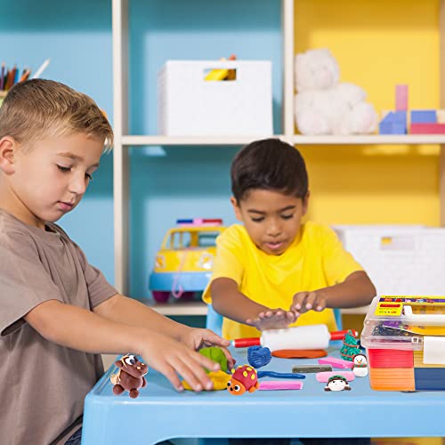 Polymer Clay 60 Colors, Modeling Clay for Kids Oven Baked Model Clay Non-Sticky with Sculpting Tools DIY Starter Kits,and Accessories,Great Gift for CyAJM