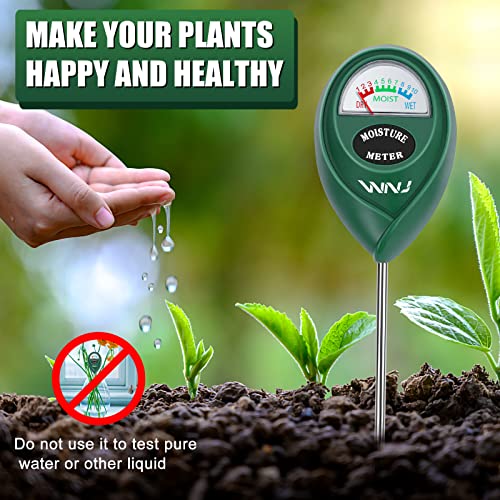 2 Pack Soil Moisture Meter, Plant Water Monitor, Lawn Moisture Meter,Soil Hygrometer Sensor for Gardening, Farming, Indoor and Outdoor Plants WNJ