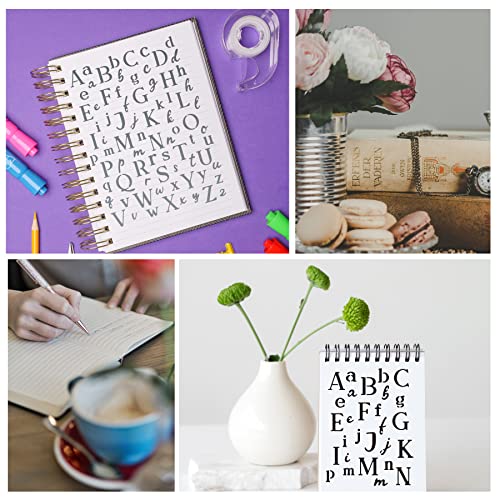 BENECREAT Letters Stencils, Irregular A to Z Alphabet Metal Stencil Uppercase Lower Letters Template for Painting, Wood Burning, Engraving, BENECREAT