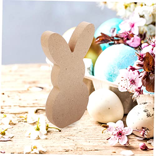 BESPORTBLE Easter Bunny Easter Wood Embellishments Easter Unfinished Wood Cutout Unfinished Wood Rabbit Cutouts Arts and Crafts for Kids Room BESPORTBLE