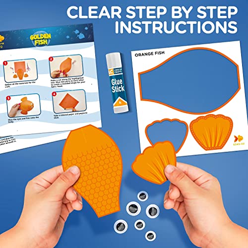 Arts and Craft Kit for Toddlers Ages 2, 3, 4, 5 Years - Craft 9 Fun Fish Characters LC Crafts