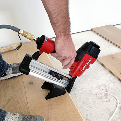 Powernail 50F Pneumatic 18 Gauge Trigger Pull L-Cleat Flooring Nailer (Installs 3/8" to 3/4" Hardwood & Engineered) Powernail