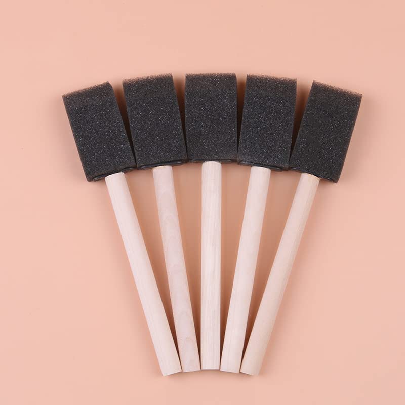 Artlicious Foam Brush Set - Pack of 50 Disposable, 1-inch Sponge Paint Brushes for Acrylic Painting, Staining, Varnishes & DIY Craft Projects - Art Artlicious