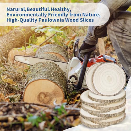 Dakcew Wood Slices 10Pcs Wood Rounds 8-9 Inches,Wood Slices for Centerpieces,Wood Cookies,Wood Centerpieces for Tables Wood Slices for DAKCEW
