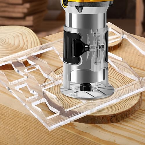 Monliful 13 in 1 Router Template for Woodworking,Router Jig Template, Router Template Jig Kit, Butterfly Inlay Template Decorative Template 10"*7.9" Monliful